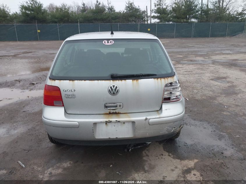 2003 Volkswagen Golf Gls VIN: 9BWGK21J934047932 Lot: 43801087