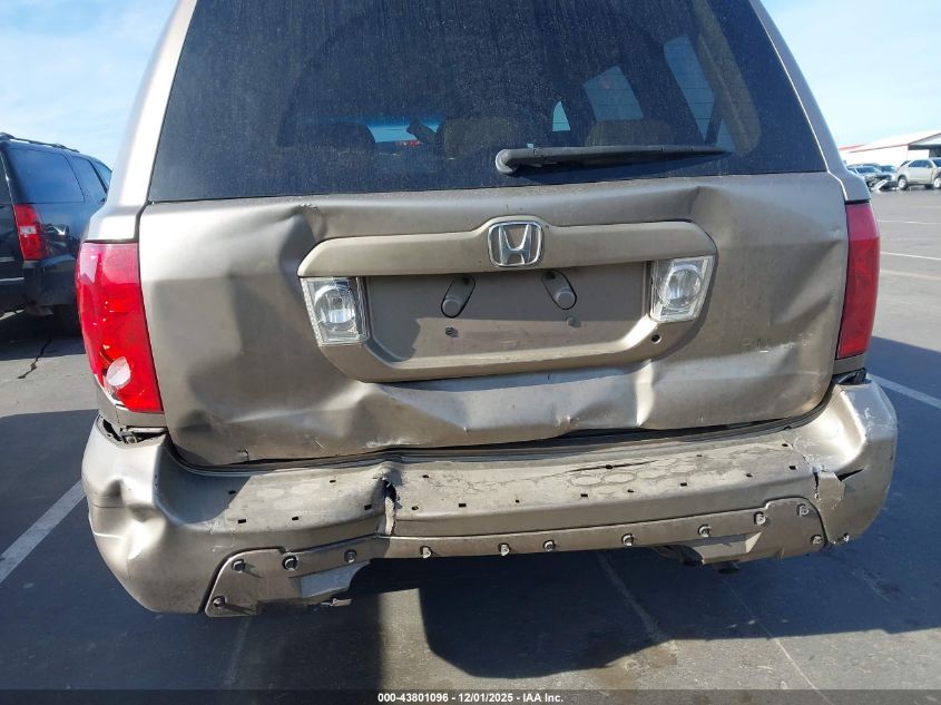 2003 Honda Pilot Ex-L VIN: 2HKYF18553H545240 Lot: 43801096