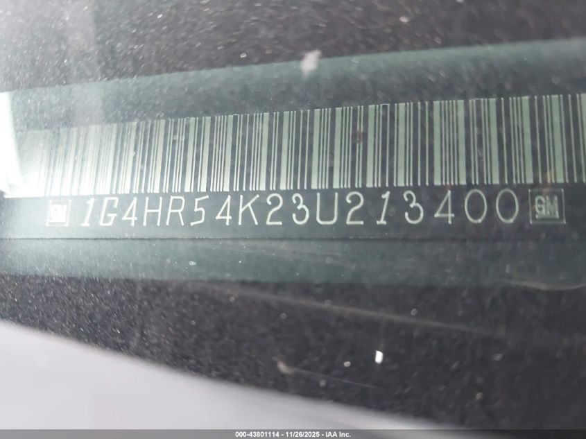 2003 Buick Lesabre Limited VIN: 1G4HR54K23U213400 Lot: 43801114