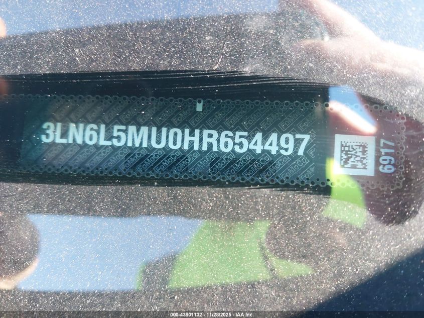 2017 Lincoln Mkz Hybrid Reserve VIN: 3LN6L5MU0HR654497 Lot: 43801132