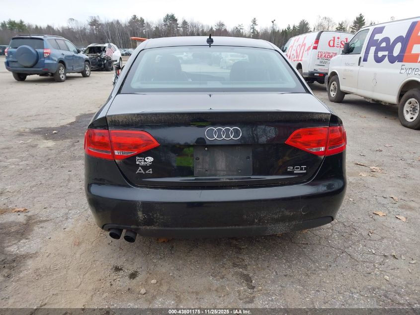 2009 Audi A4 2.0T Premium VIN: WAUSF78K59A089011 Lot: 43801175