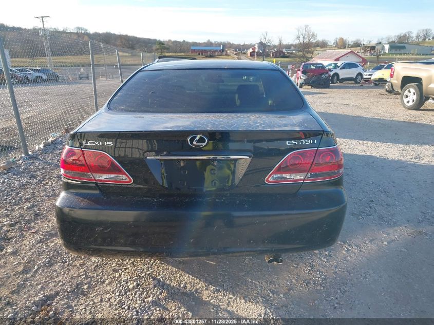 2005 Lexus Es 330 VIN: JTHBA30GX50024011 Lot: 43801257
