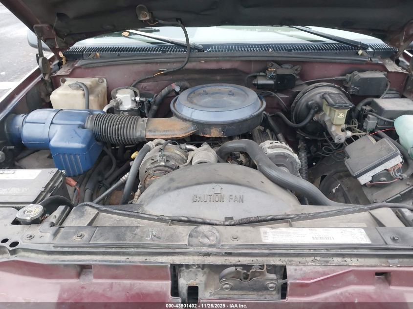 1995 GMC Yukon VIN: 1GKEK13K7SJ760642 Lot: 43801402