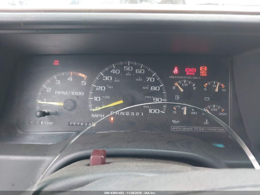 1995 GMC Yukon VIN: 1GKEK13K7SJ760642 Lot: 43801402