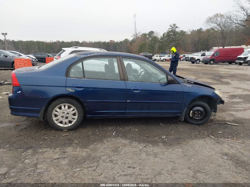 2005 Honda Civic Lx VIN: 2HGES16595H543005 Lot: 43801415