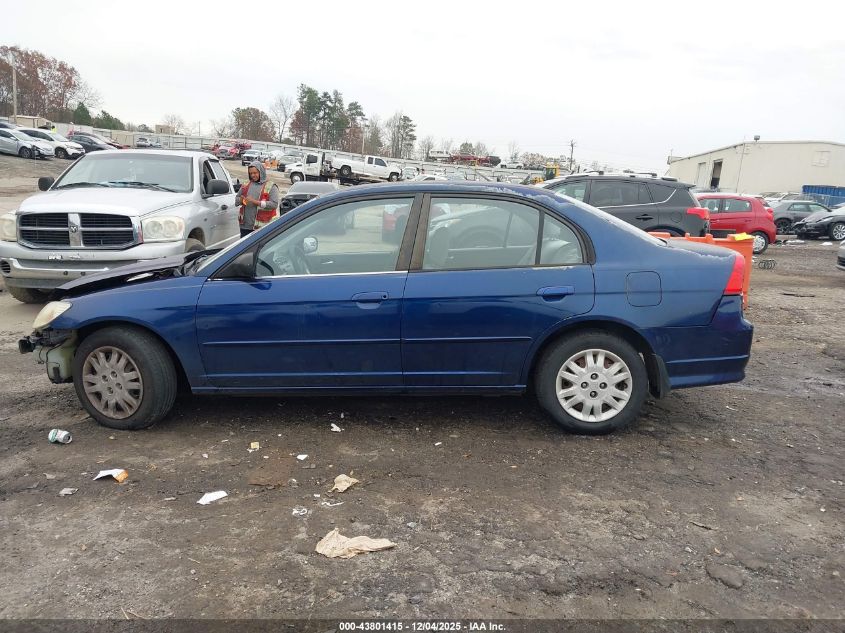 2005 Honda Civic Lx VIN: 2HGES16595H543005 Lot: 43801415