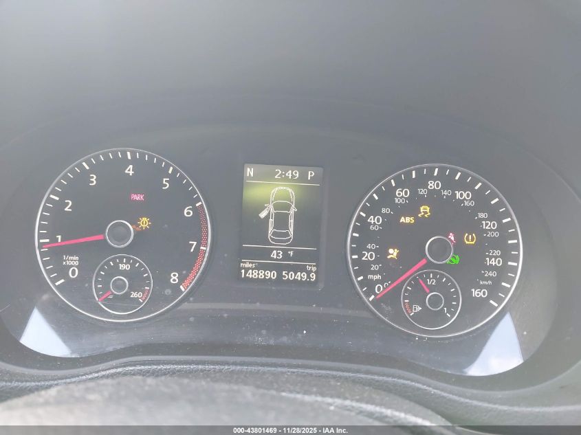 2012 Volkswagen Passat 2.5L Se VIN: 1VWBP7A38CC030675 Lot: 43801469