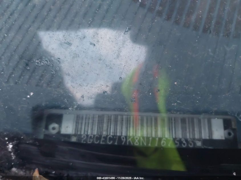 1992 Chevrolet Gmt-400 C1500 VIN: 2GCEC19K8N1167533 Lot: 43801496