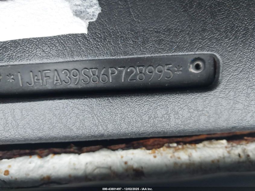 2006 Jeep Wrangler X VIN: 1J4FA39S86P728995 Lot: 43801497