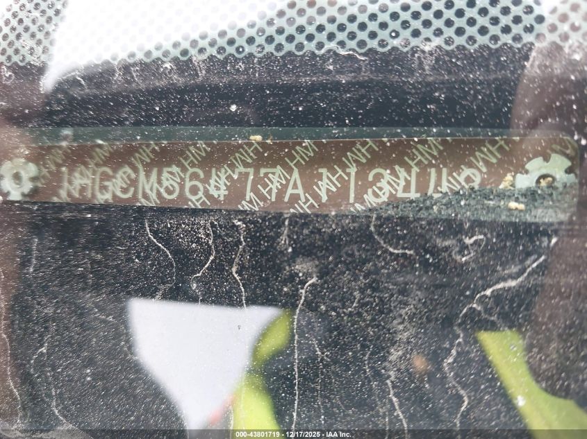 2007 Honda Accord 2.4 Lx VIN: 1HGCM56477A113443 Lot: 43801719