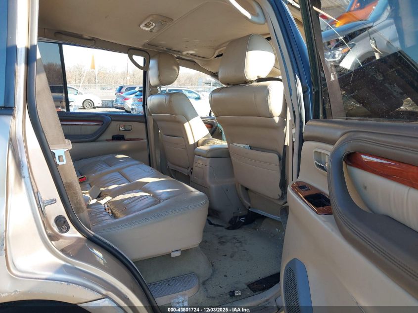 1999 Lexus Lx 470 VIN: JT6HT00W4X0049394 Lot: 43801724