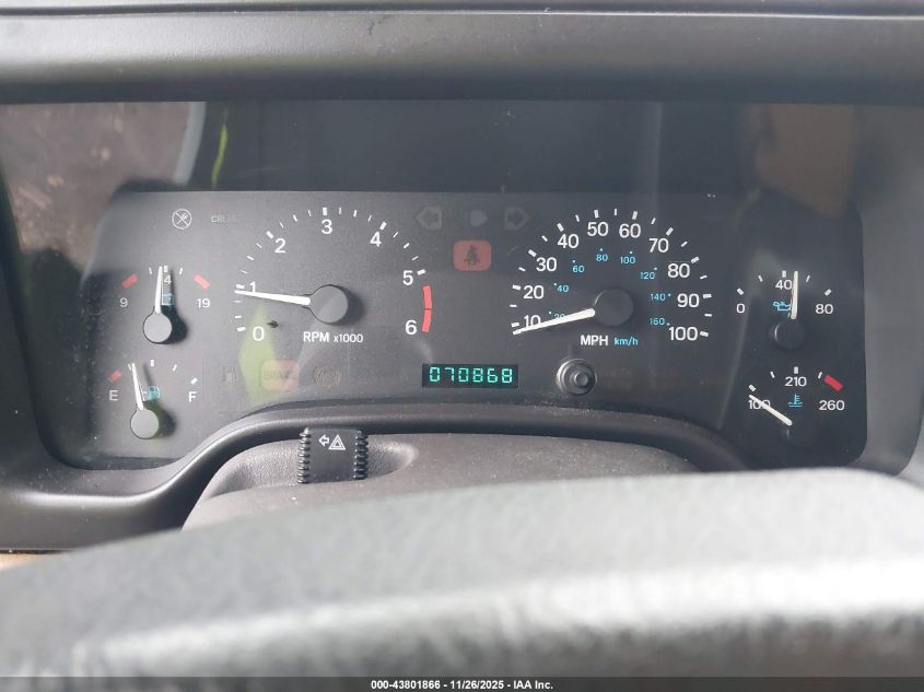 1998 Jeep Wrangler Sport VIN: 1J4FY19S2WP757196 Lot: 43801866