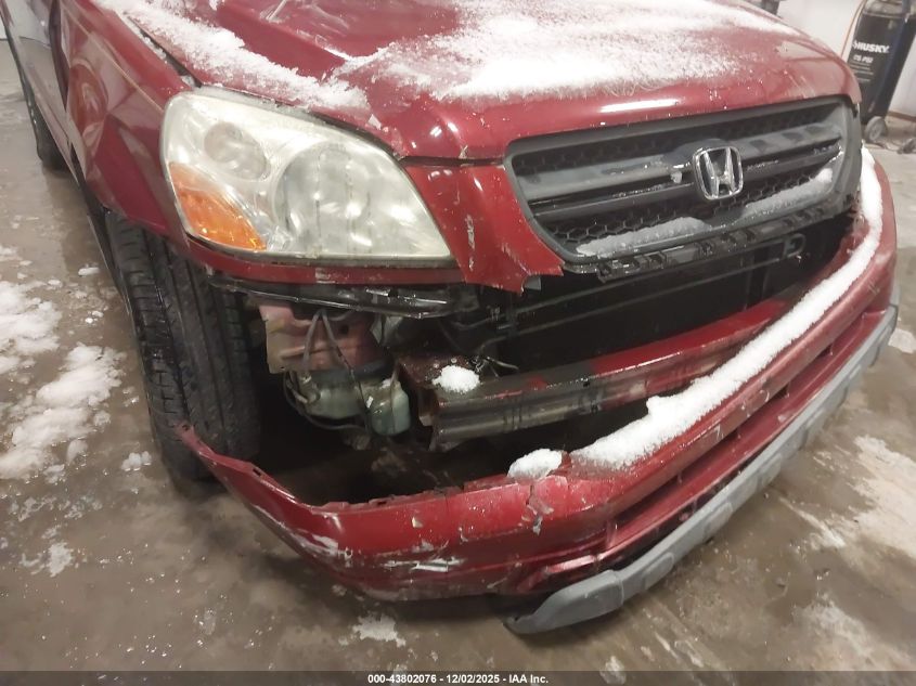 2005 Honda Pilot Ex-L VIN: 5FNYF18635B062551 Lot: 43802076