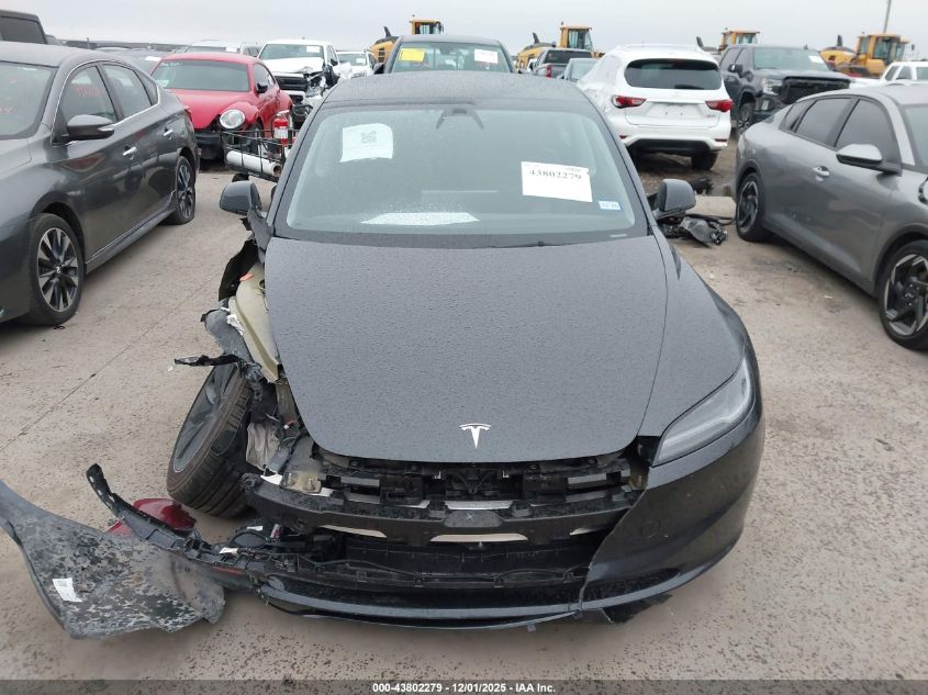 2024 Tesla Model 3 Long Range Dual Motor All-Wheel Drive VIN: 5YJ3E1EB1RF718248 Lot: 43802279