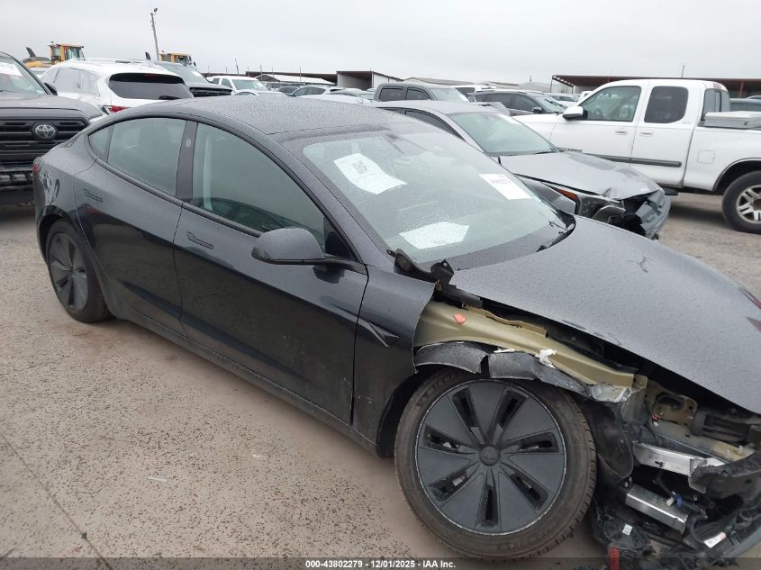 2024 Tesla Model 3 Long Range Dual Motor All-Wheel Drive VIN: 5YJ3E1EB1RF718248 Lot: 43802279