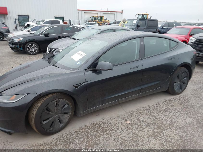 2024 Tesla Model 3 Long Range Dual Motor All-Wheel Drive VIN: 5YJ3E1EB1RF718248 Lot: 43802279