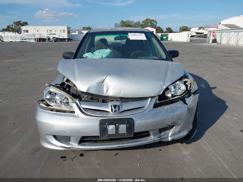 2005 Honda Civic Lx VIN: 2HGES16565H610689 Lot: 43802352