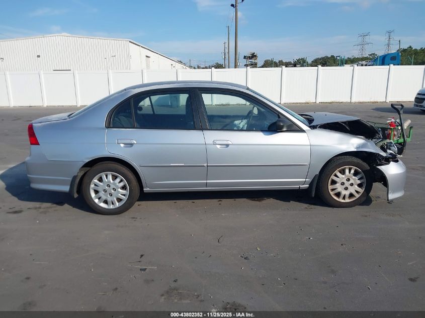 2005 Honda Civic Lx VIN: 2HGES16565H610689 Lot: 43802352
