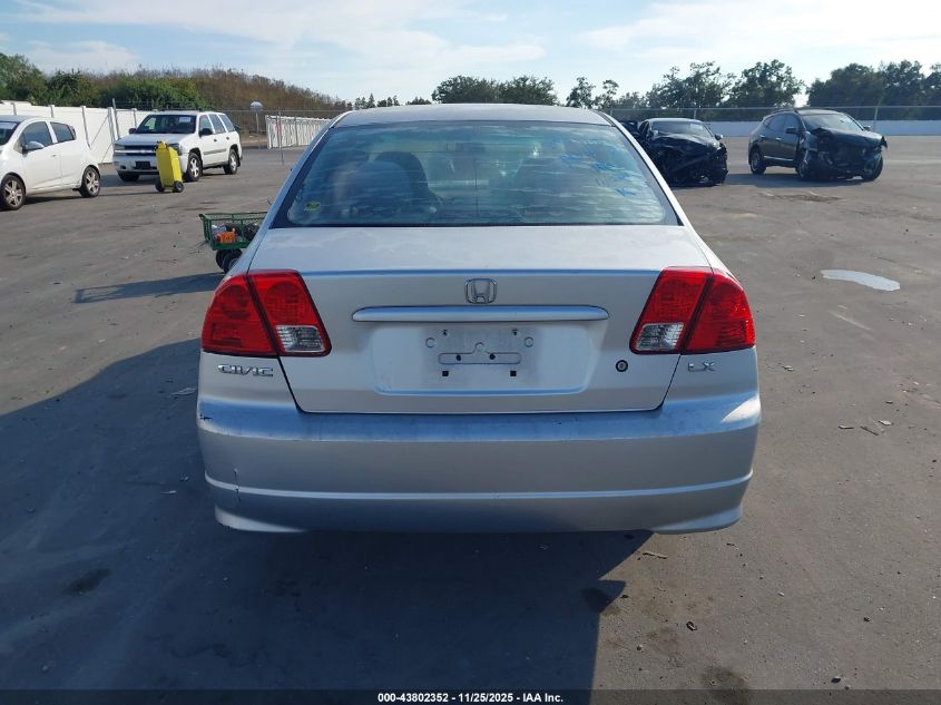 2005 Honda Civic Lx VIN: 2HGES16565H610689 Lot: 43802352