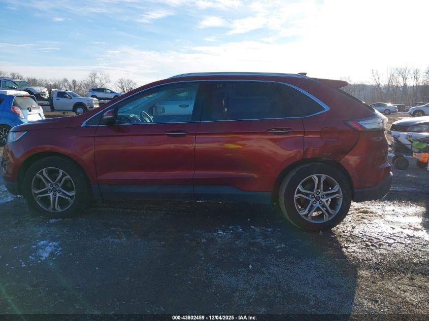 2015 Ford Edge Titanium VIN: 2FMTK4K99FBB52985 Lot: 43802459