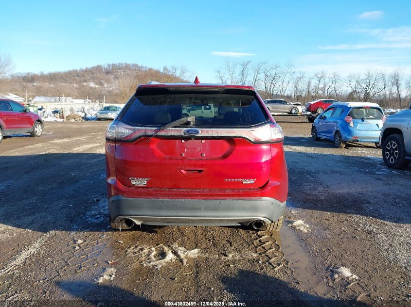 2015 Ford Edge Titanium VIN: 2FMTK4K99FBB52985 Lot: 43802459
