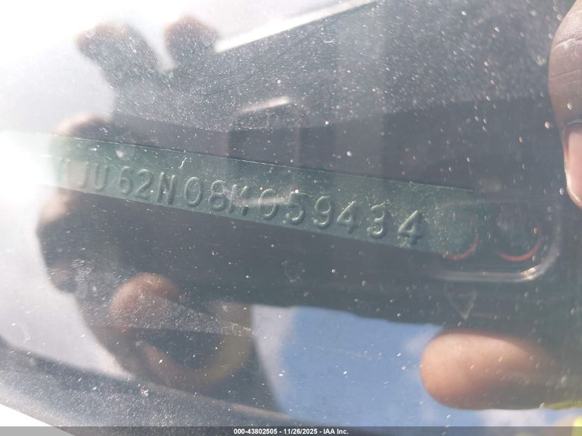 2008 Toyota Tacoma Prerunner V6 VIN: 3TMJU62N08M059434 Lot: 43802505