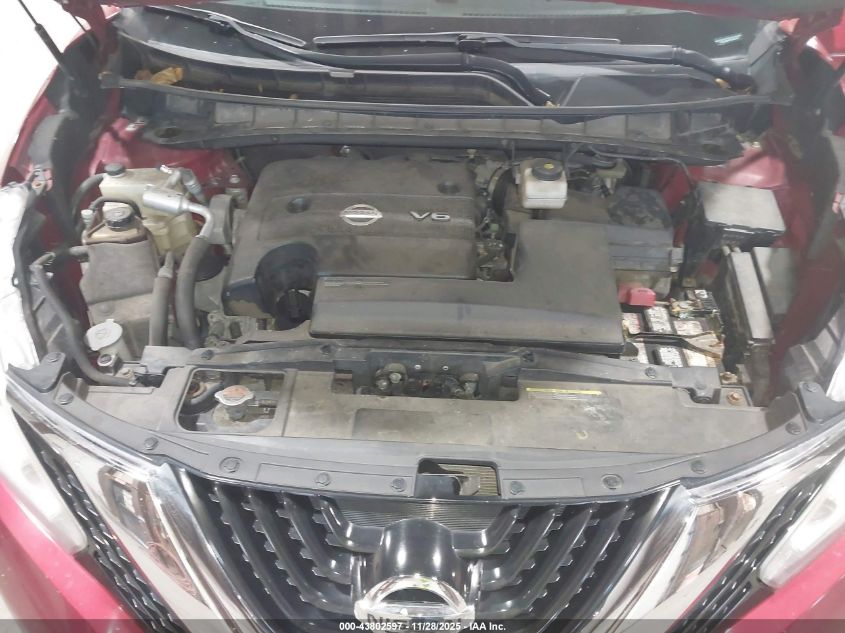 2015 Nissan Murano S VIN: 5N1AZ2MH0FN243501 Lot: 43802597