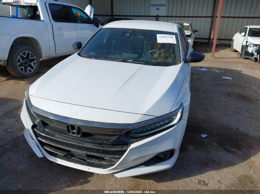 2022 Honda Accord Sport VIN: 1HGCV1F30NA000850 Lot: 43802598