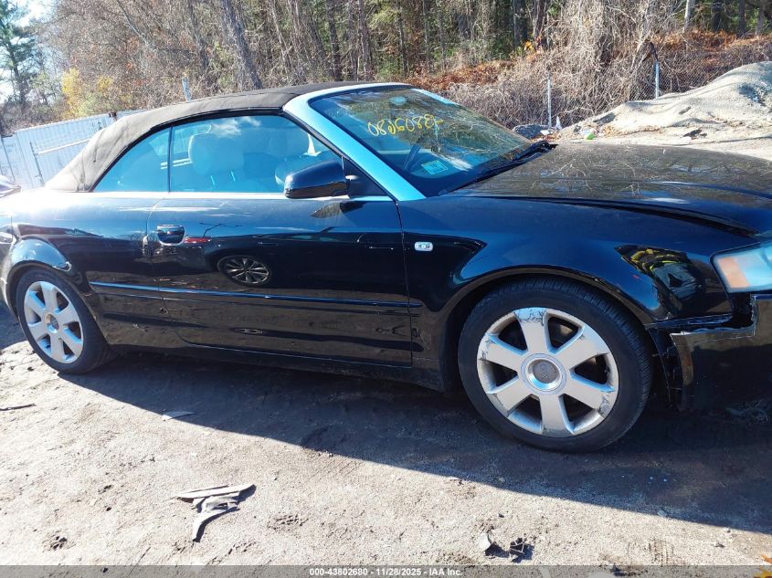 2005 Audi A4 3.0 VIN: WAUDT48H95K007600 Lot: 43802680