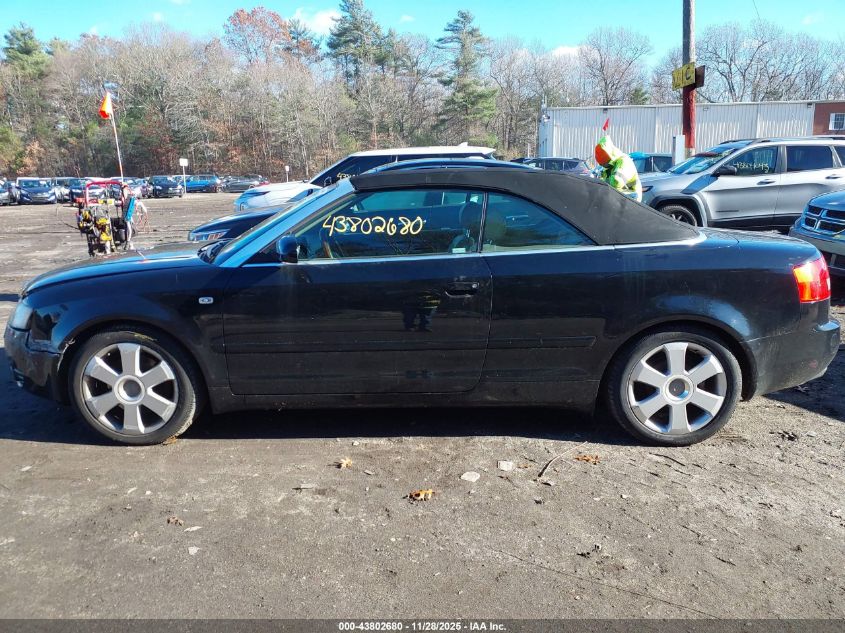2005 Audi A4 3.0 VIN: WAUDT48H95K007600 Lot: 43802680