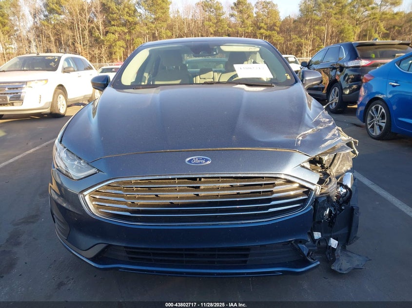 2019 Ford Fusion Se VIN: 3FA6P0HD3KR160587 Lot: 43802717