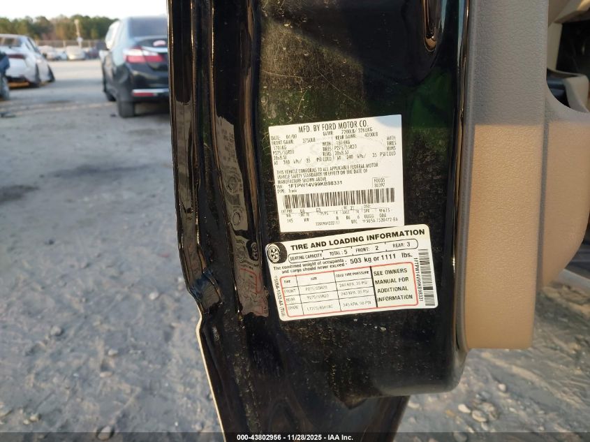 2009 Ford F-150 Fx4/King Ranch/Lariat/Platinum/Xl/Xlt VIN: 1FTPW14V99KB98331 Lot: 43802956