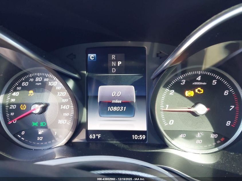 2017 Mercedes-Benz Glc 300 VIN: WDC0G4JB2HF141187 Lot: 43802960