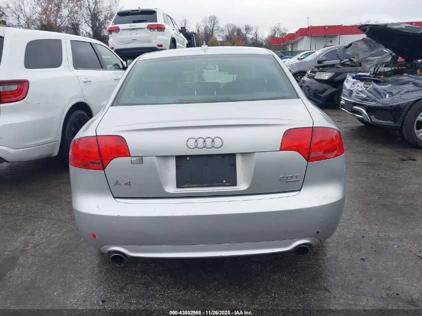 2007 Audi A4 2.0T VIN: WAUEF78E97A012887 Lot: 43802968