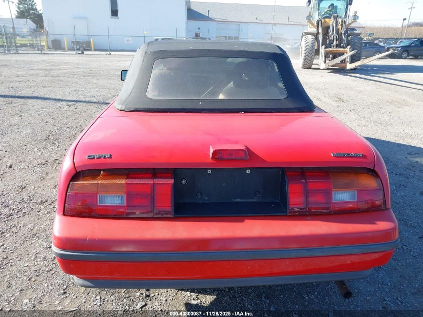 1991 Mercury Capri VIN: 6MPCT01Z1M8621040 Lot: 43803087