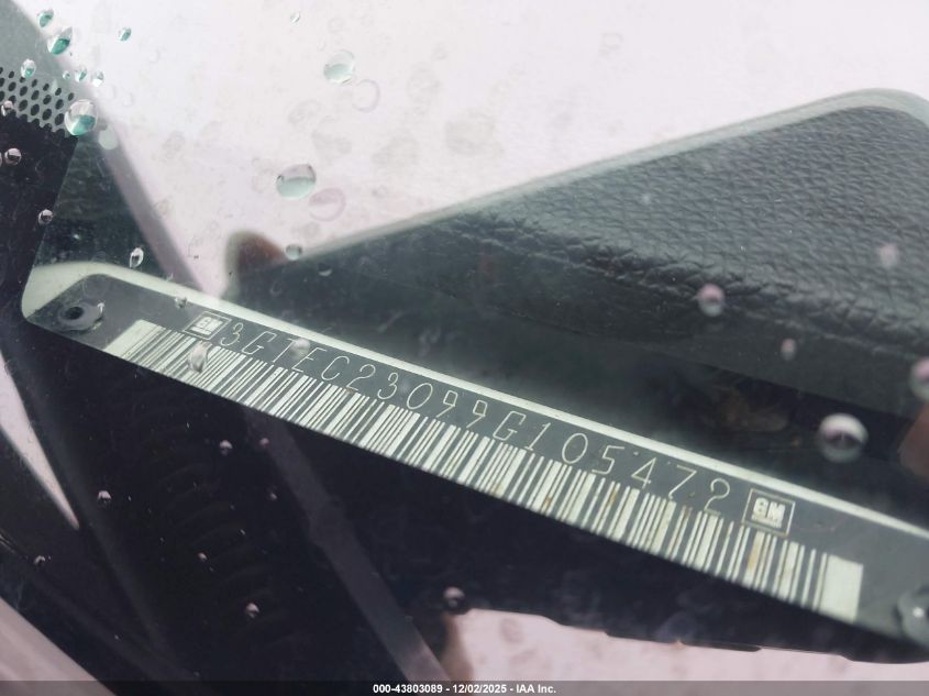 2009 GMC Sierra 1500 Sle VIN: 3GTEC23099G105472 Lot: 43803089
