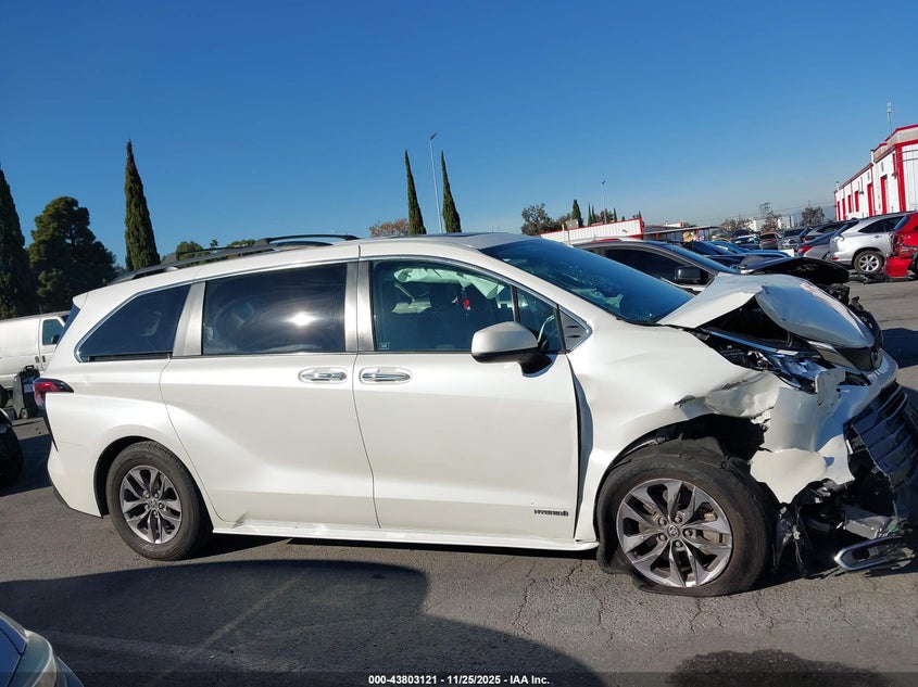 2021 Toyota Sienna Xle VIN: 5TDYRKEC7MS004864 Lot: 43803121