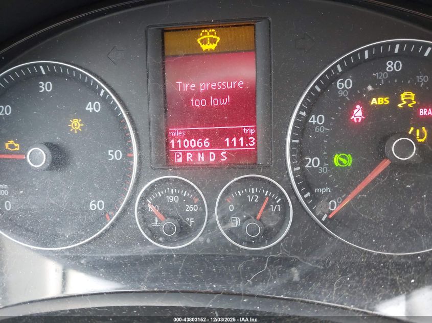 2009 Volkswagen Jetta Tdi VIN: 3VWAL81K39M121011 Lot: 43803152