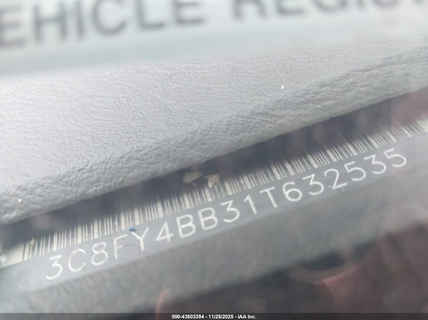 2001 Chrysler Pt Cruiser VIN: 3C8FY4BB31T632535 Lot: 43803394