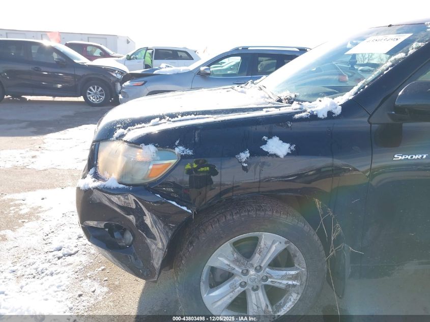 2009 Toyota Highlander Sport VIN: JTEES43A692120782 Lot: 43803498