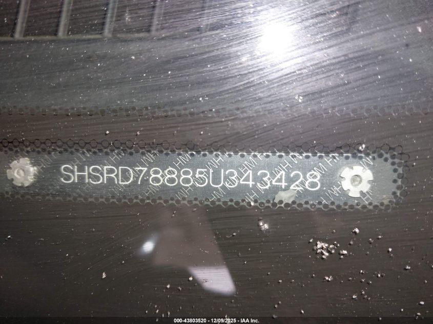 2005 Honda Cr-V Ex VIN: SHSRD78885U343428 Lot: 43803520