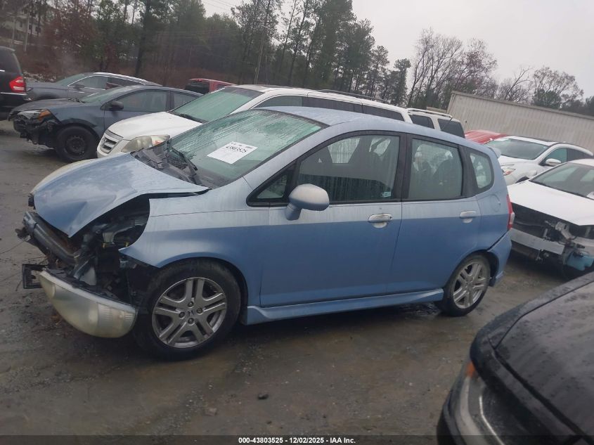 2008 Honda Fit Sport VIN: JHMGD38668S032852 Lot: 43803525