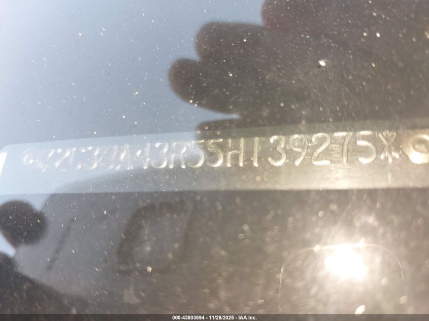 2005 Chrysler 300 VIN: 2C3JA43R55H139275 Lot: 43803594