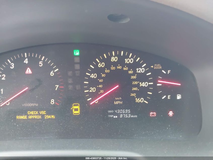 2001 Lexus Ls 430 VIN: JTHBN30F610006434 Lot: 43803725