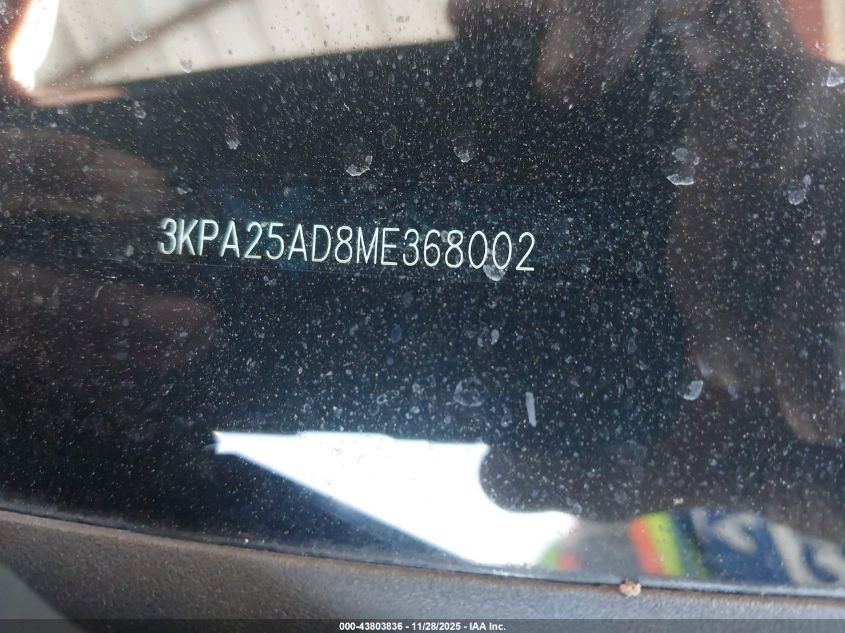 2021 Kia Rio 5-Door S VIN: 3KPA25AD8ME368002 Lot: 43803836