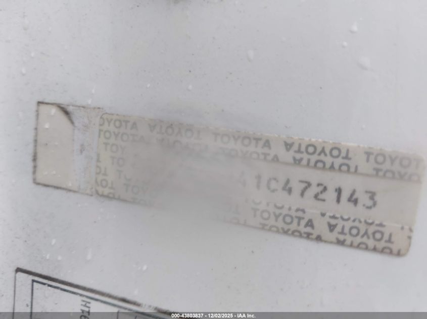 2001 Toyota Camry Solara Se VIN: 2T1CG22P41C472143 Lot: 43803837