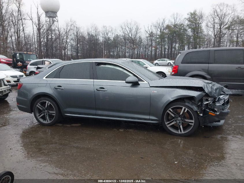 2018 Audi A4 2.0T Premium/2.0T Tech Premium VIN: WAUENAF46JN007799 Lot: 43804122