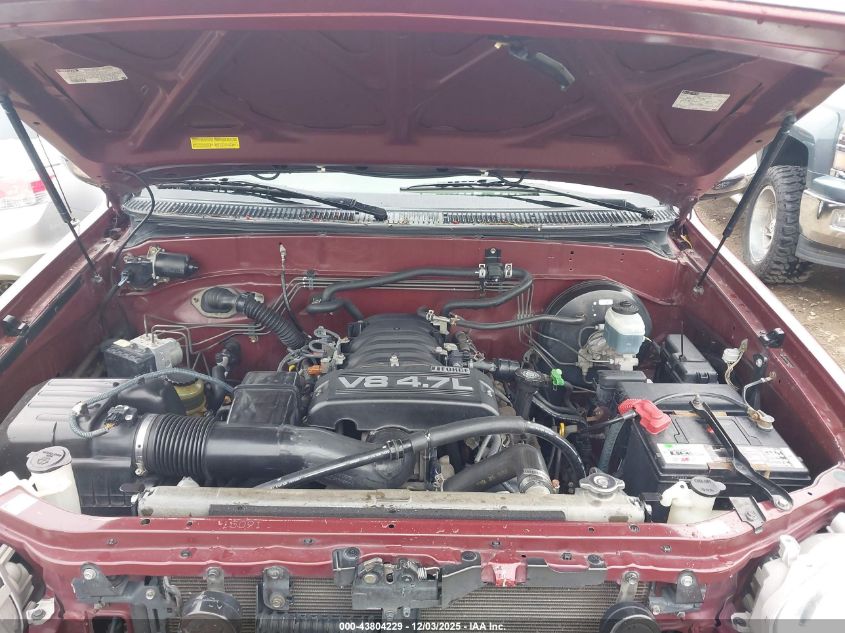 2005 Toyota Tundra Sr5 V8 VIN: 5TBDT44175S492283 Lot: 43804229