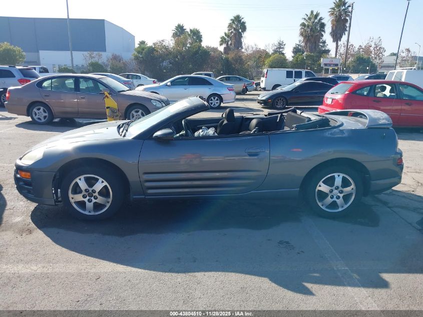 2003 Mitsubishi Eclipse Spyder Gs VIN: 4A3AE45G13E078441 Lot: 43804510