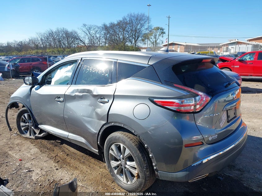 2018 Nissan Murano Sl VIN: 5N1AZ2MG3JN139097 Lot: 43804632